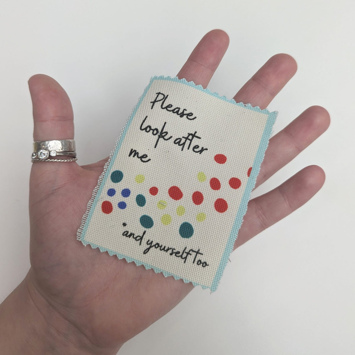 Please look after me - Fabric Patch - large image