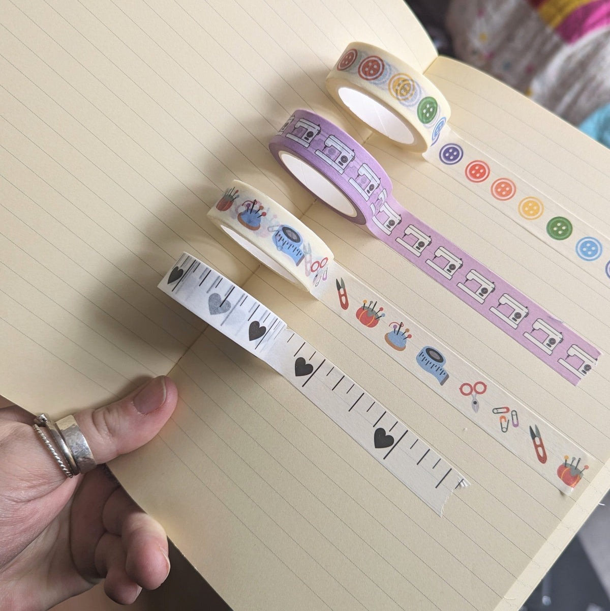 Sewing Themed Washi Tape (various designs) - Buttons image