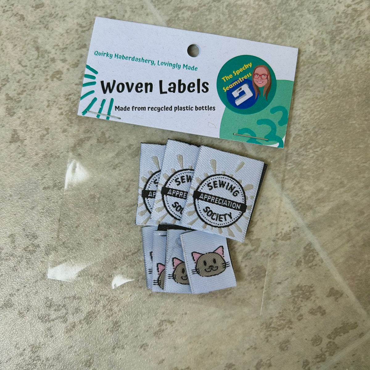 Mini Kitty Cat - 8 Mini Woven Labels image 1